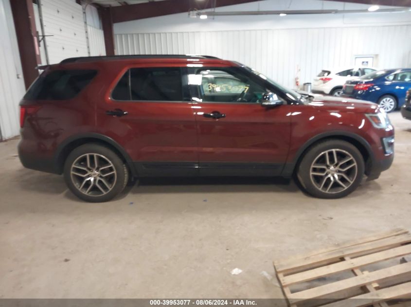 2016 Ford Explorer Sport VIN: 1FM5K8GTXGGC39454 Lot: 39953077