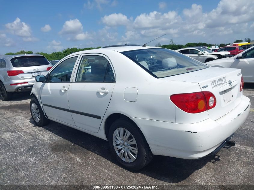 2003 Toyota Corolla VIN: GEDTR32E630051130 Lot: 39953190