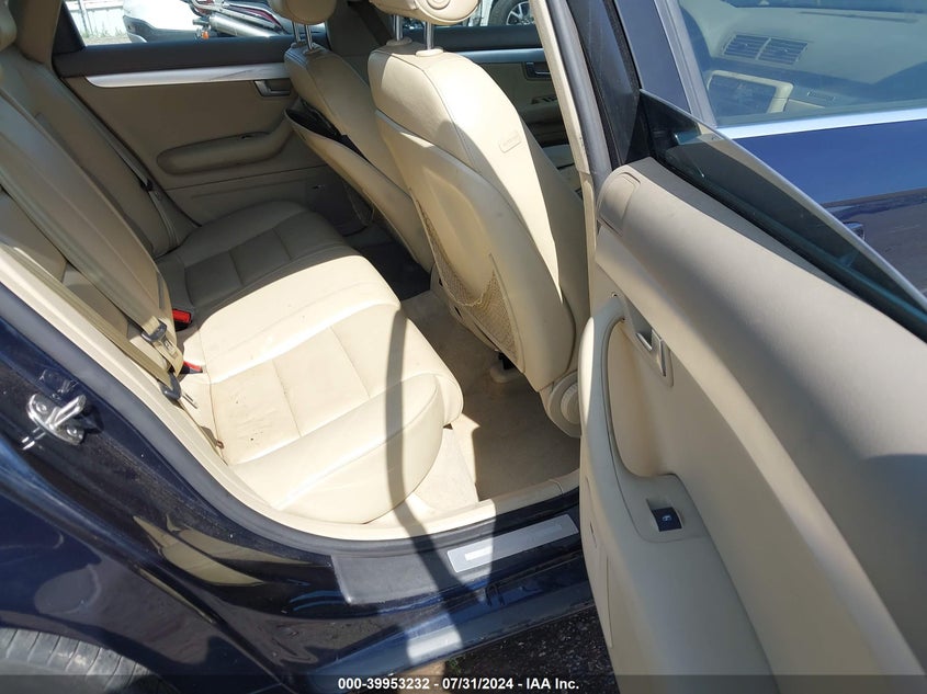 2008 Audi A4 2.0T/2.0T Special Edition VIN: WAUDF78E28A139042 Lot: 39953232