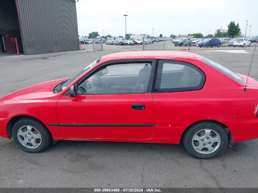 2002 Hyundai Accent L VIN: KMHCF35G42U198110 Lot: 39953458