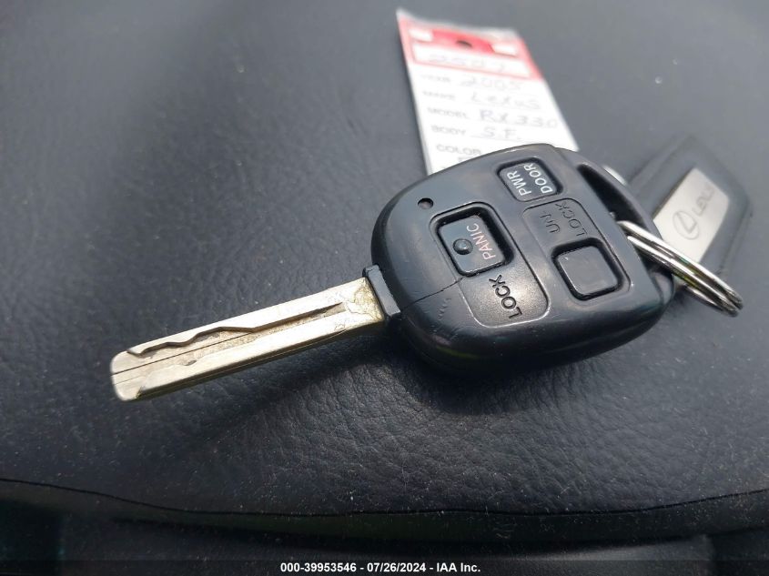 2005 Lexus Rx 330 VIN: JTJHA31U350082359 Lot: 39953546