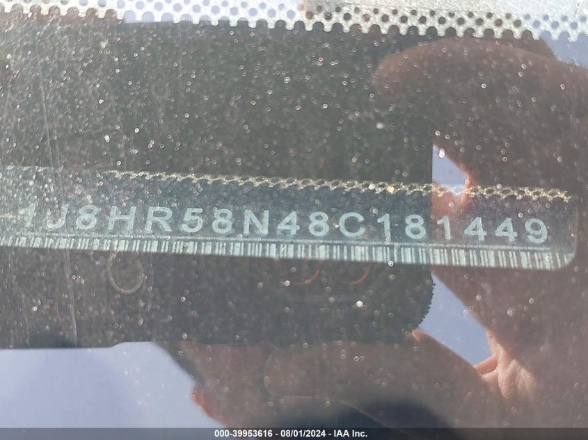 2008 Jeep Grand Cherokee Limited VIN: 1J8HR58N48C181449 Lot: 39953616