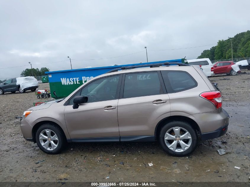 2015 Subaru Forester 2.5I VIN: JF2SJABCXFH814767 Lot: 39953665