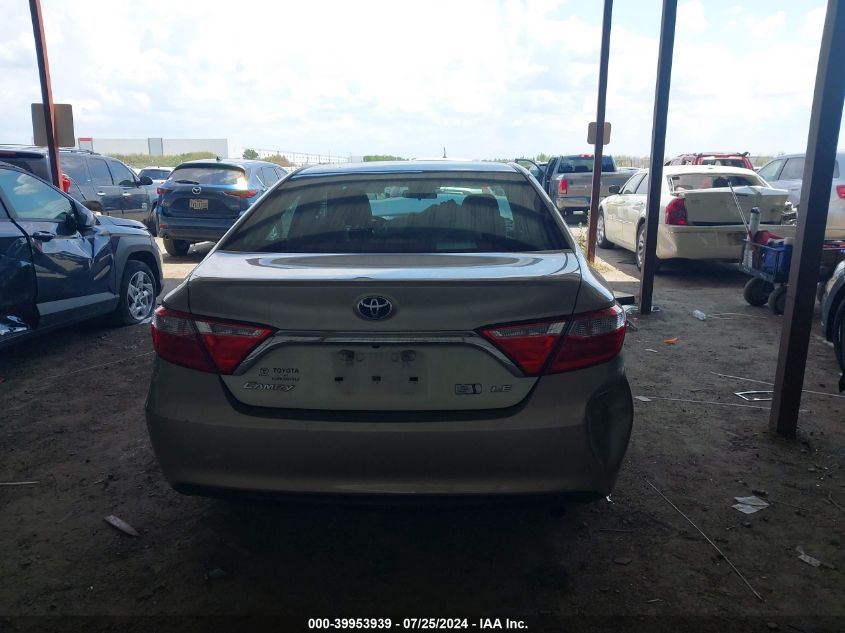 2016 Toyota Camry Hybrid Le/Se/Xle VIN: 4T1BD1FK6GU178540 Lot: 39953939