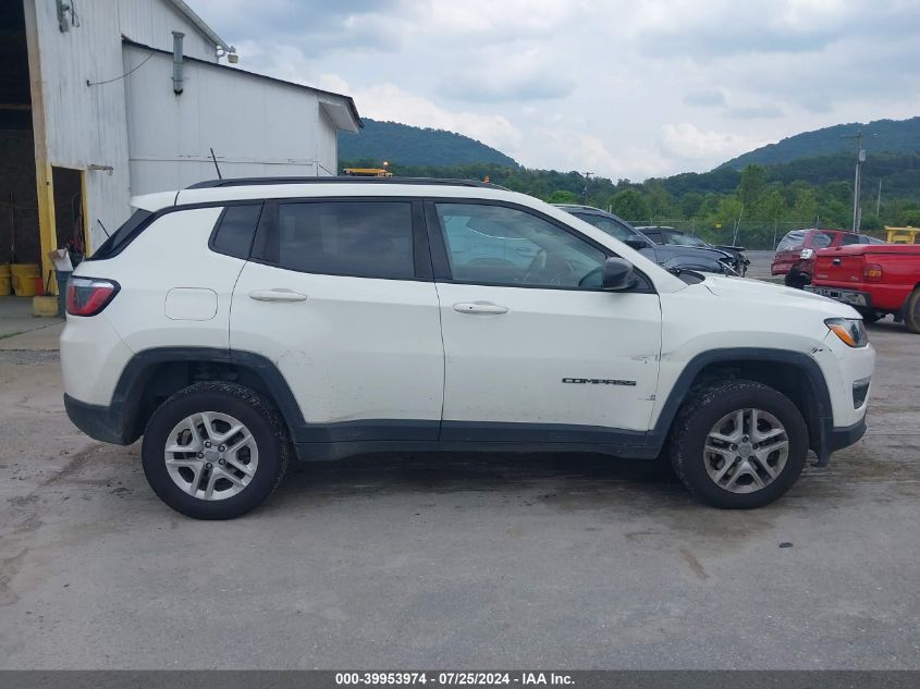 2018 Jeep Compass Sport 4X4 VIN: 3C4NJDAB2JT360708 Lot: 39953974