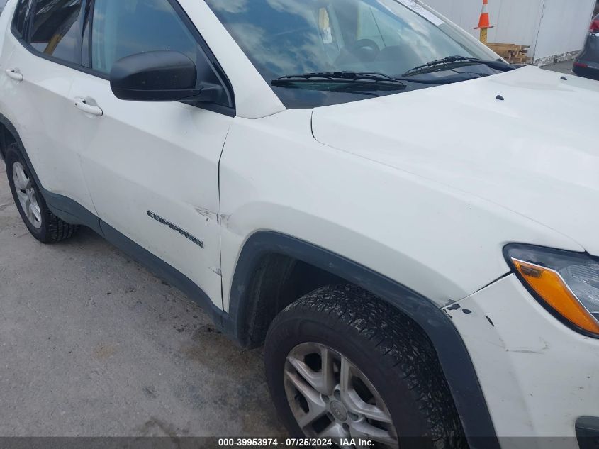 2018 Jeep Compass Sport 4X4 VIN: 3C4NJDAB2JT360708 Lot: 39953974