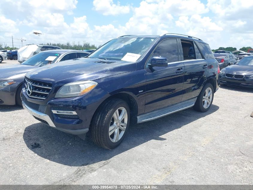2012 Mercedes-Benz Ml 350 4Matic VIN: 4JGDA5HB0CA032216 Lot: 39954075