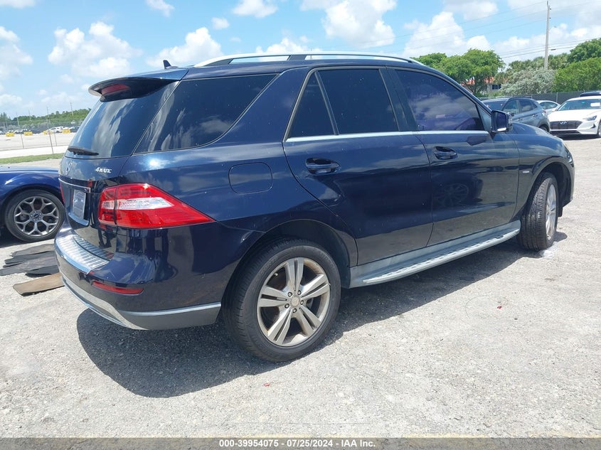 2012 Mercedes-Benz Ml 350 4Matic VIN: 4JGDA5HB0CA032216 Lot: 39954075