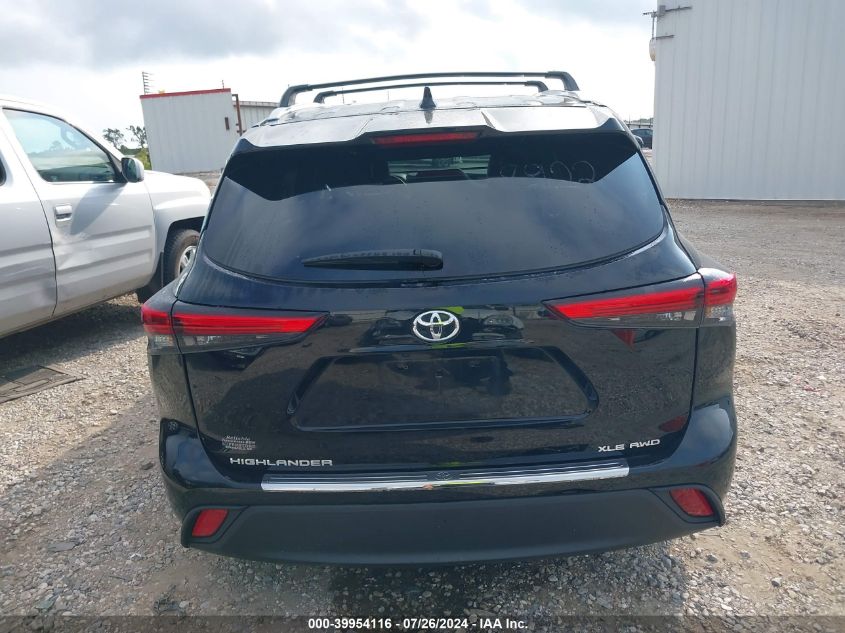 2022 Toyota Highlander Xle VIN: 5TDHZRBHXNS218922 Lot: 39954116