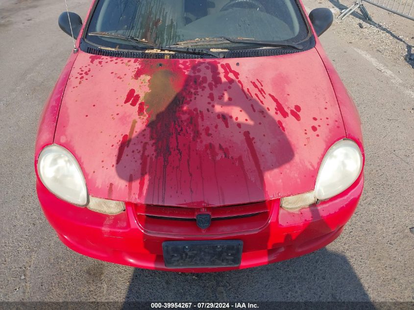 2002 Dodge Neon VIN: 1B3ES26C52D657337 Lot: 39954267