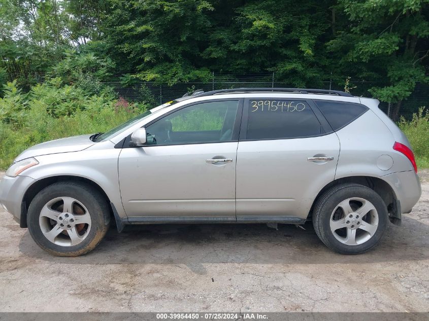 2005 Nissan Murano Sl VIN: JN8AZ08W45W427208 Lot: 39954450