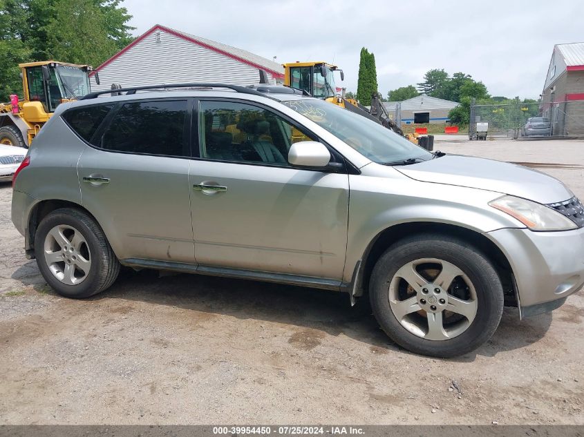 2005 Nissan Murano Sl VIN: JN8AZ08W45W427208 Lot: 39954450