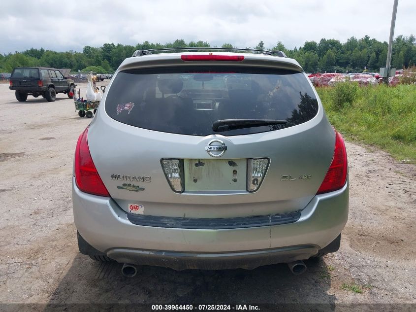 2005 Nissan Murano Sl VIN: JN8AZ08W45W427208 Lot: 39954450