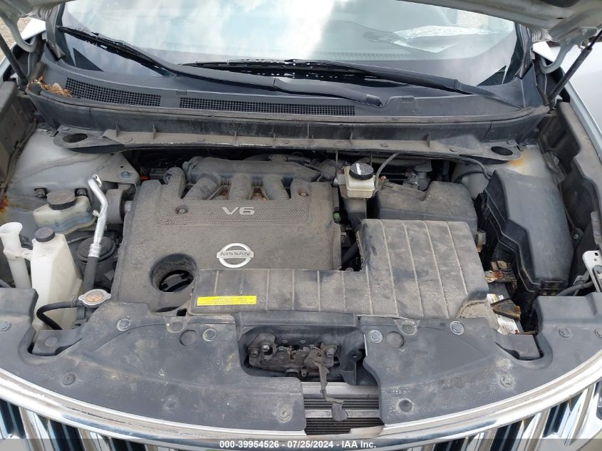 2009 Nissan Murano Sl VIN: JN8AZ18U39W105881 Lot: 39954526