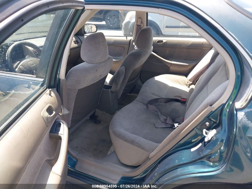 1998 Honda Civic Lx VIN: 2HGEJ6678WH541958 Lot: 39954595