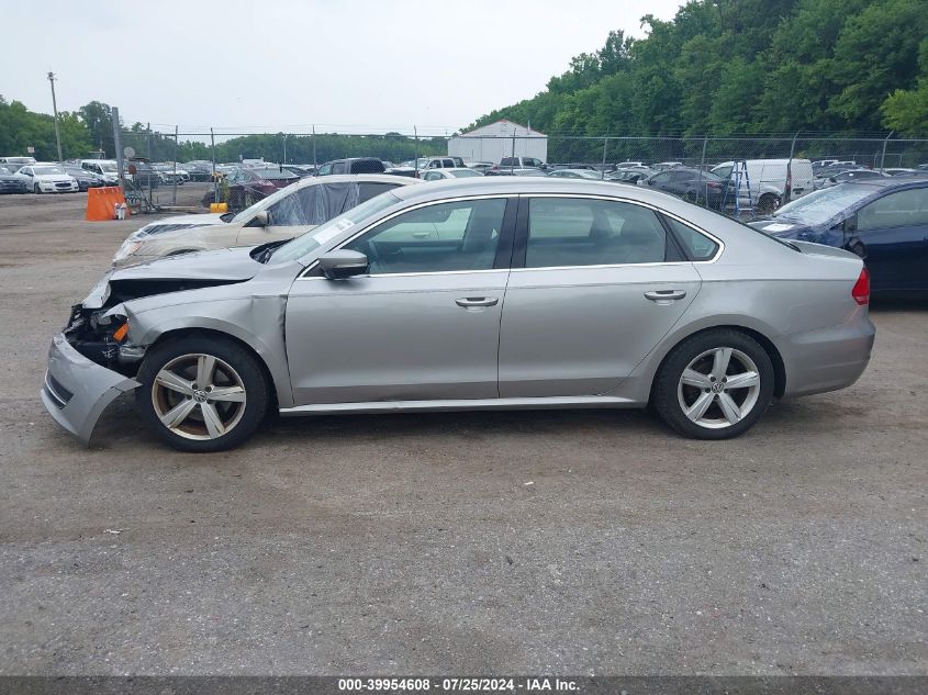 2013 Volkswagen Passat 2.5L Se VIN: 1VWBP7A36DC084557 Lot: 39954608