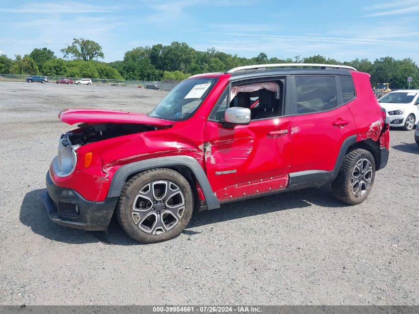 2016 Jeep Renegade Limited VIN: ZACCJADT0GPC83430 Lot: 39954661