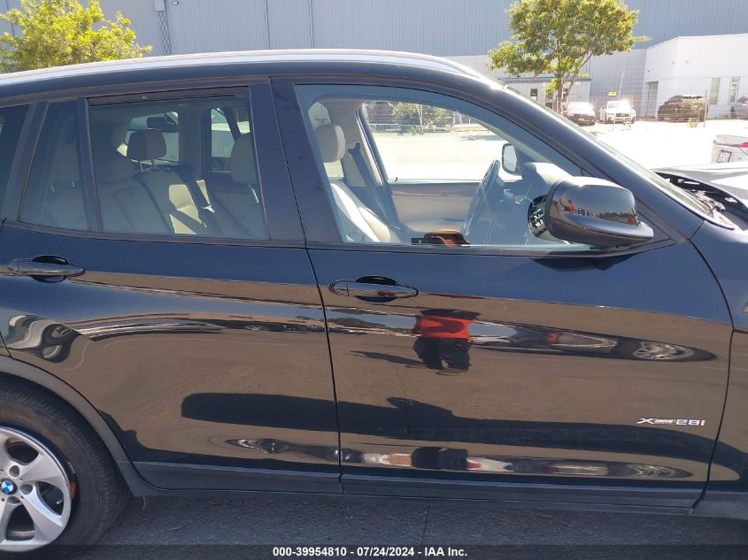 2012 BMW X3 xDrive28I VIN: 5UXWX5C57CL725705 Lot: 39954810