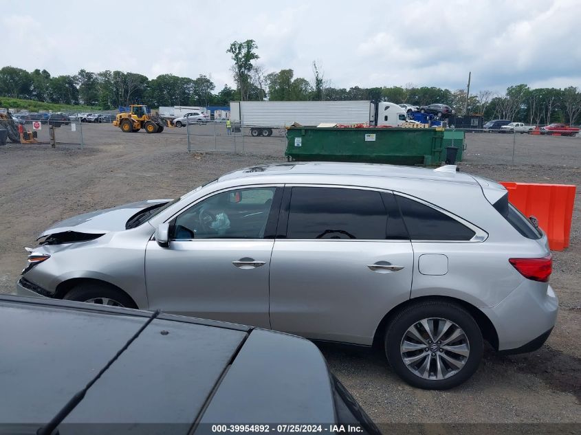 2015 Acura Mdx Technology Package VIN: 5FRYD4H41FB012530 Lot: 39954892