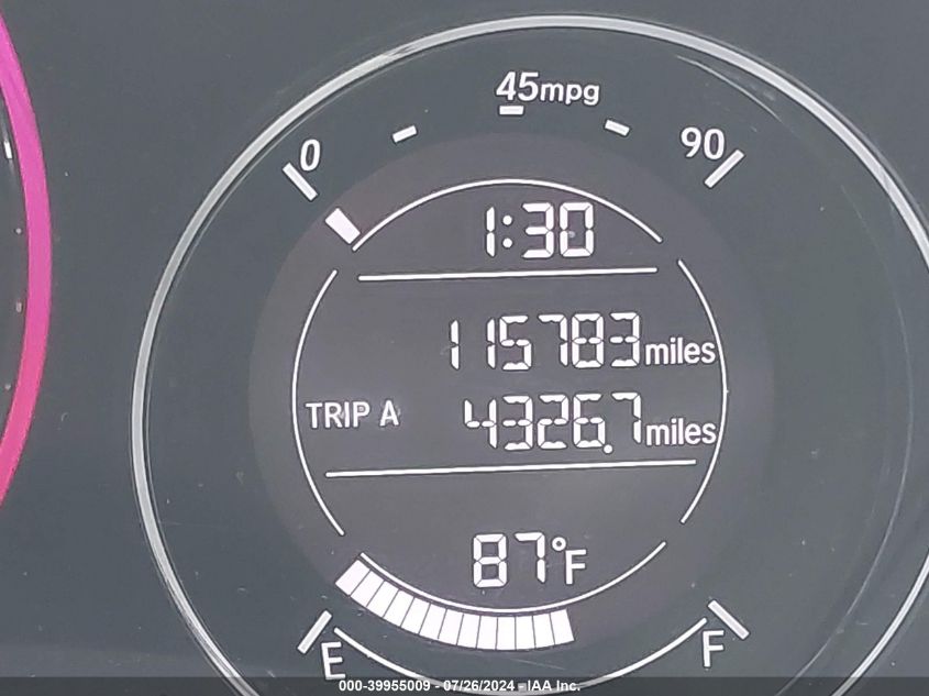 2016 Honda Hr-V Lx VIN: 3CZRU5H36GM743478 Lot: 39955009