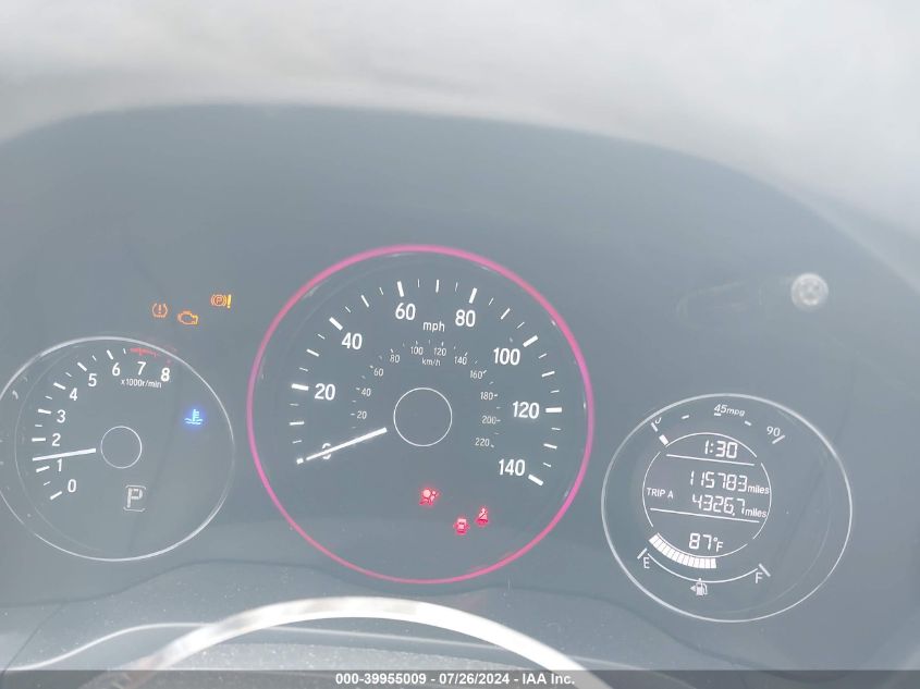 2016 Honda Hr-V Lx VIN: 3CZRU5H36GM743478 Lot: 39955009