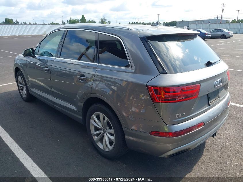 2017 Audi Q7 3.0T Premium VIN: WA1LAAF78HD039440 Lot: 39955017