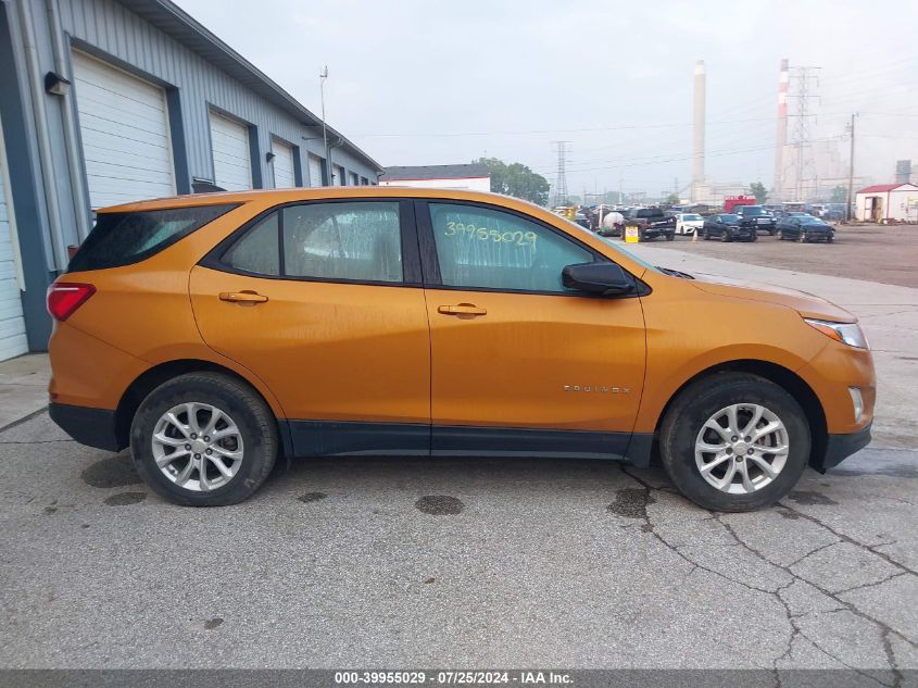 2018 Chevrolet Equinox Ls VIN: 2GNAXHEV9J6104781 Lot: 39955029