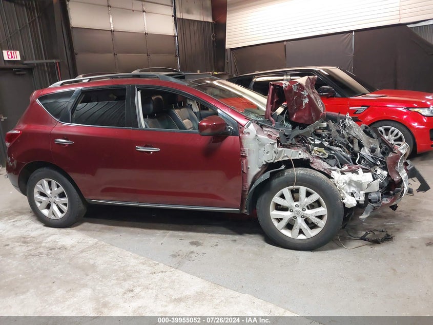 2011 Nissan Murano Sl VIN: JN8AZ1MW9BW179996 Lot: 39955052