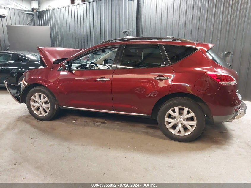 2011 Nissan Murano Sl VIN: JN8AZ1MW9BW179996 Lot: 39955052