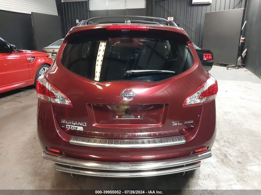 2011 Nissan Murano Sl VIN: JN8AZ1MW9BW179996 Lot: 39955052