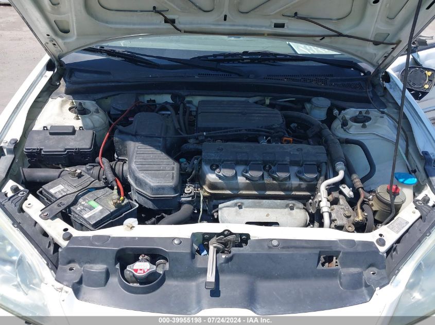 2004 Honda Civic Lx VIN: 2HGES16514H613921 Lot: 39955198