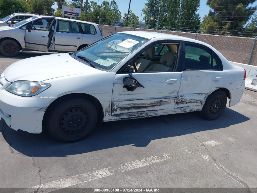 2004 Honda Civic Lx VIN: 2HGES16514H613921 Lot: 39955198