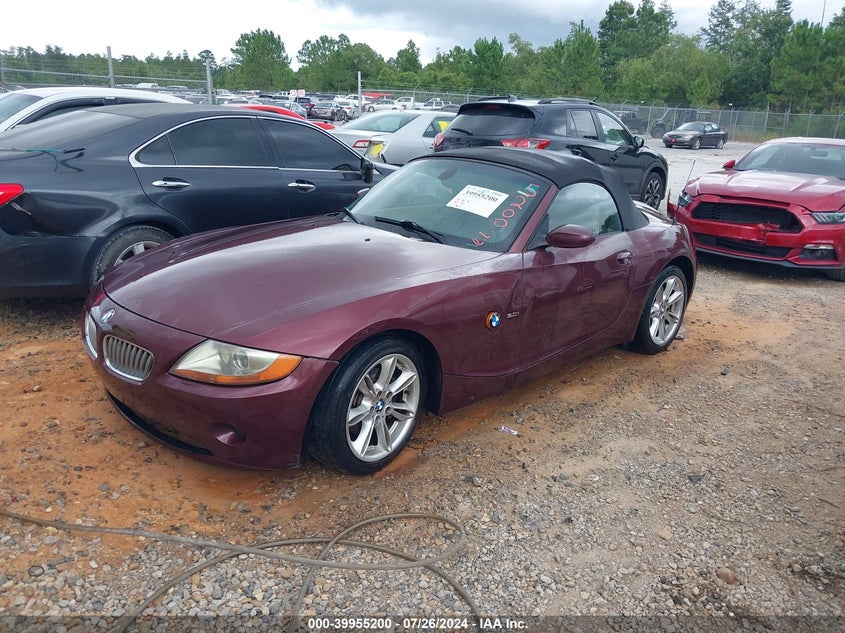 2003 BMW Z4 3.0I VIN: 4USBT53473LT21283 Lot: 39955200
