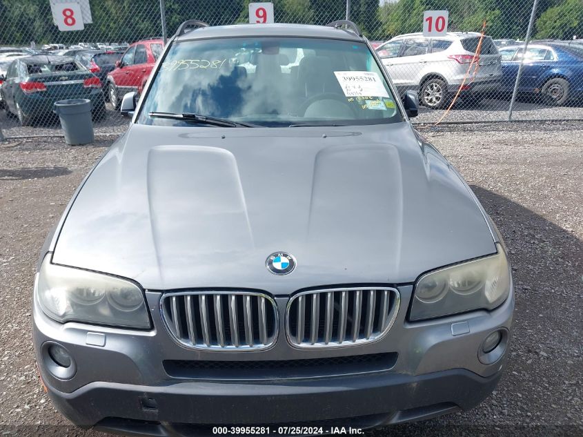 2009 BMW X3 xDrive30I VIN: WBXPC93479WJ28385 Lot: 39955281