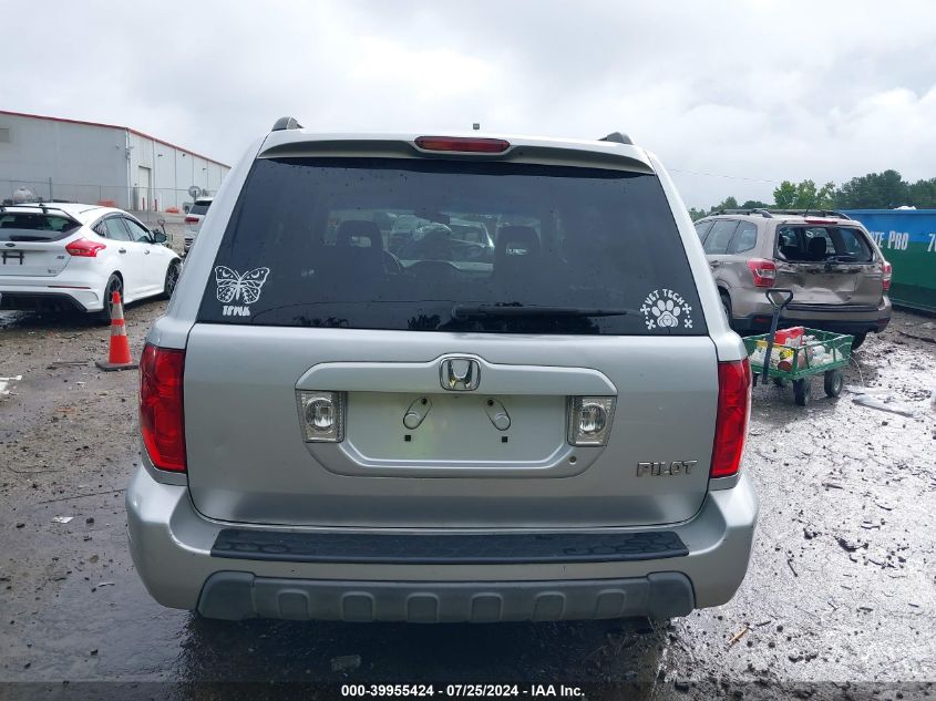 2005 Honda Pilot Ex-L VIN: 2HKYF18635H509896 Lot: 39955424