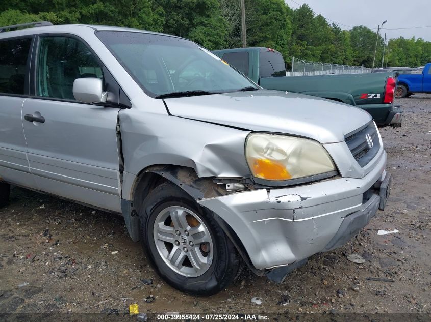 2005 Honda Pilot Ex-L VIN: 2HKYF18635H509896 Lot: 39955424