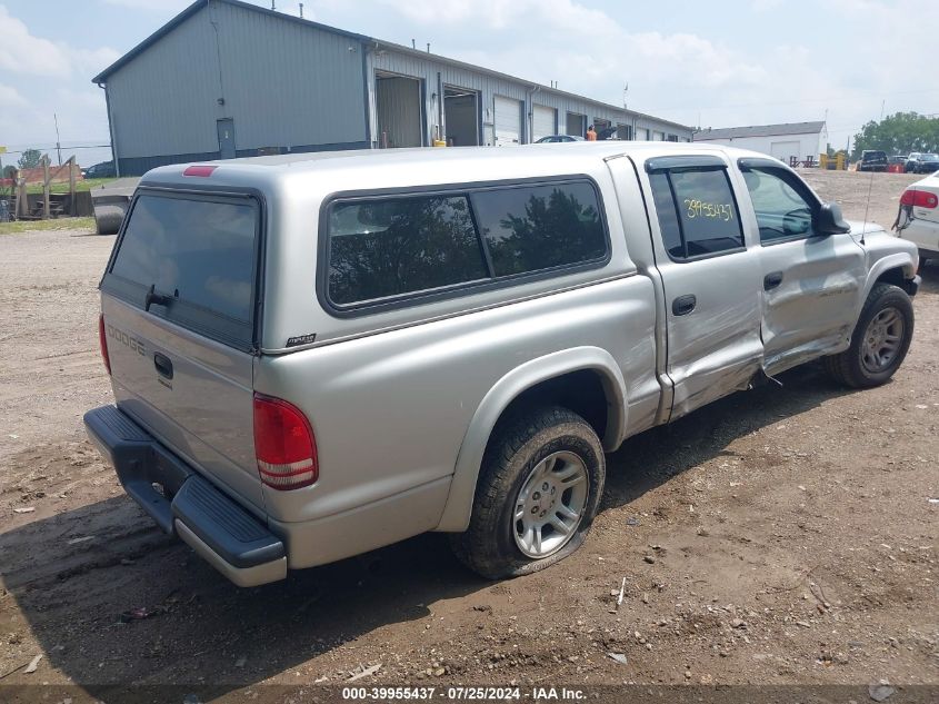 2002 Dodge Dakota Sport VIN: 1B7HL38X72S617786 Lot: 39955437