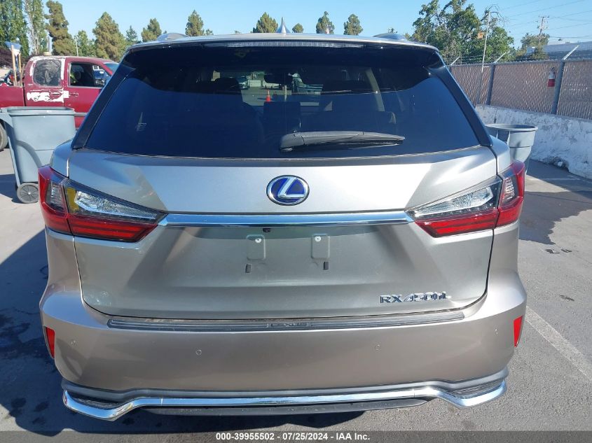 2020 Lexus Rx 450Hl VIN: JTJHGKFA0L2013735 Lot: 39955502