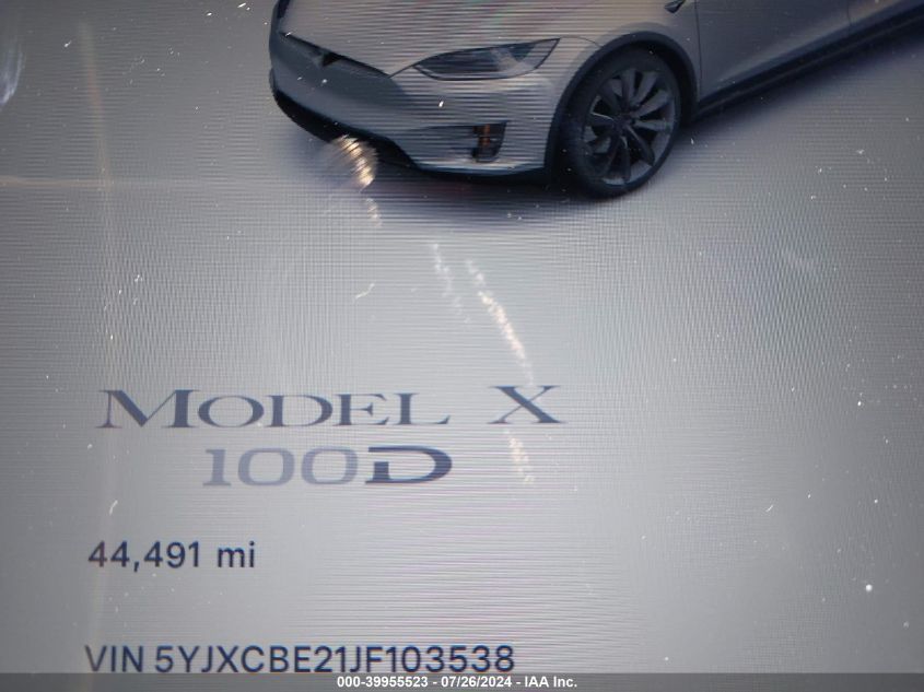 5YJXCBE21JF103538 2018 Tesla Model X