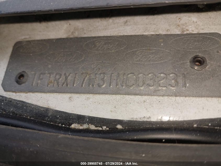 2001 Ford F-150 Lariat/Xl/Xlt VIN: 1FTRX17W31NC03231 Lot: 39955745
