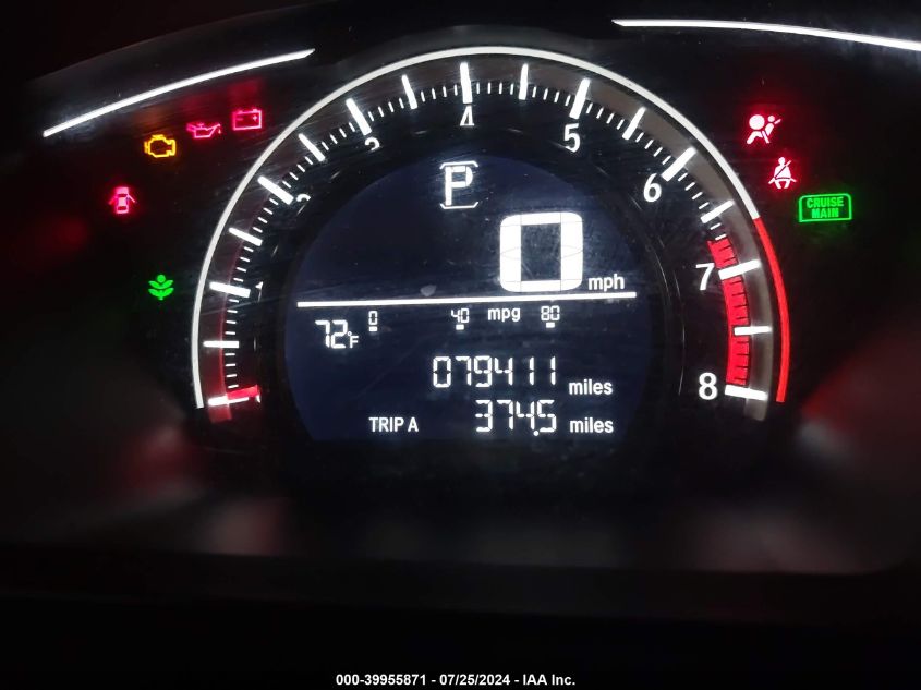 2018 Honda Civic Lx VIN: 19XFC2F52JE039584 Lot: 39955871