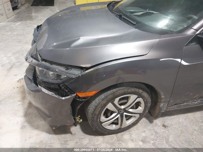 2018 Honda Civic Lx VIN: 19XFC2F52JE039584 Lot: 39955871