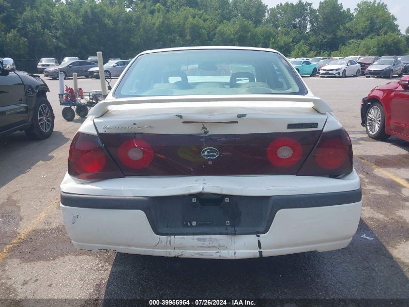 2003 Chevrolet Impala Ls VIN: 2G1WH55K339246182 Lot: 39955954