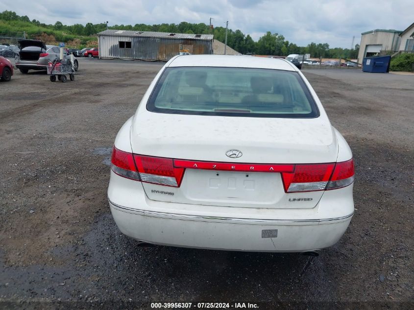 2007 Hyundai Azera Limited/Se VIN: KMHFC46F67A147444 Lot: 39956307