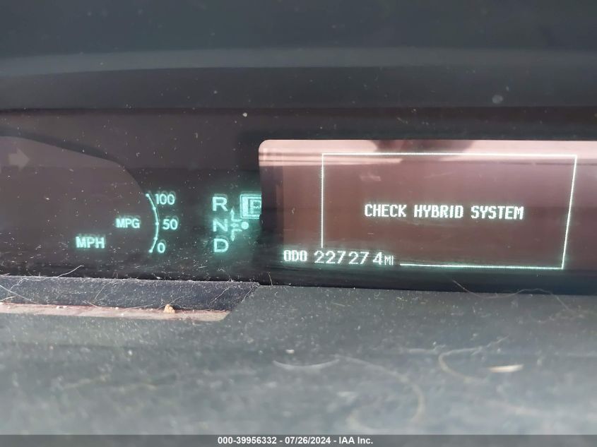 2010 Toyota Prius I/Ii/Iii/Iv/V VIN: JTDKN3DU2A1176097 Lot: 39956332