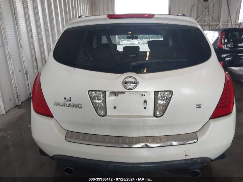 2006 Nissan Murano S VIN: JN8AZ08T46W427913 Lot: 39956412