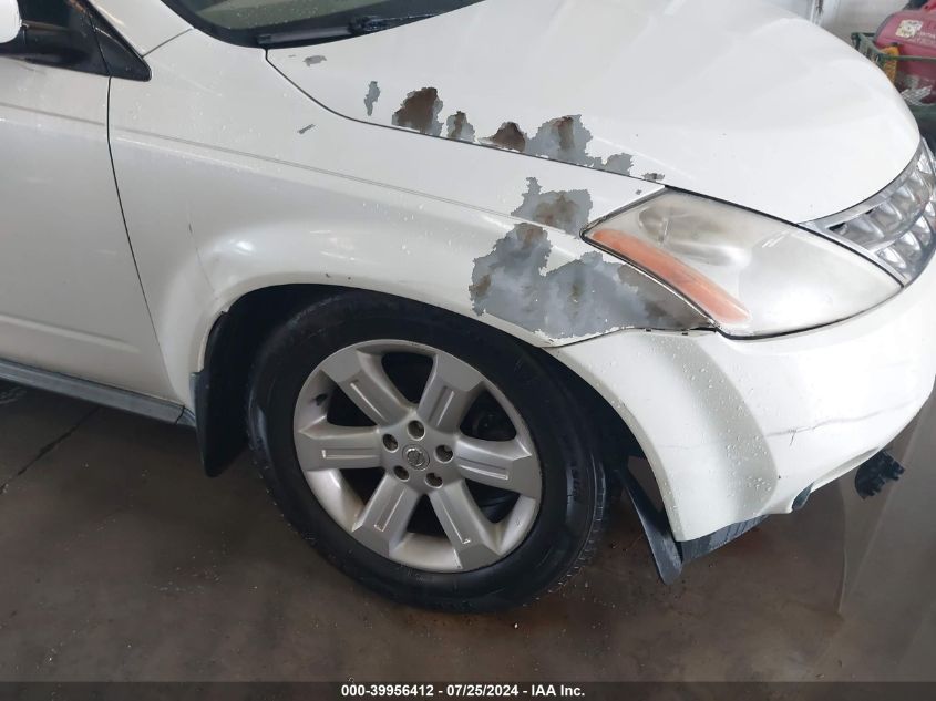 2006 Nissan Murano S VIN: JN8AZ08T46W427913 Lot: 39956412