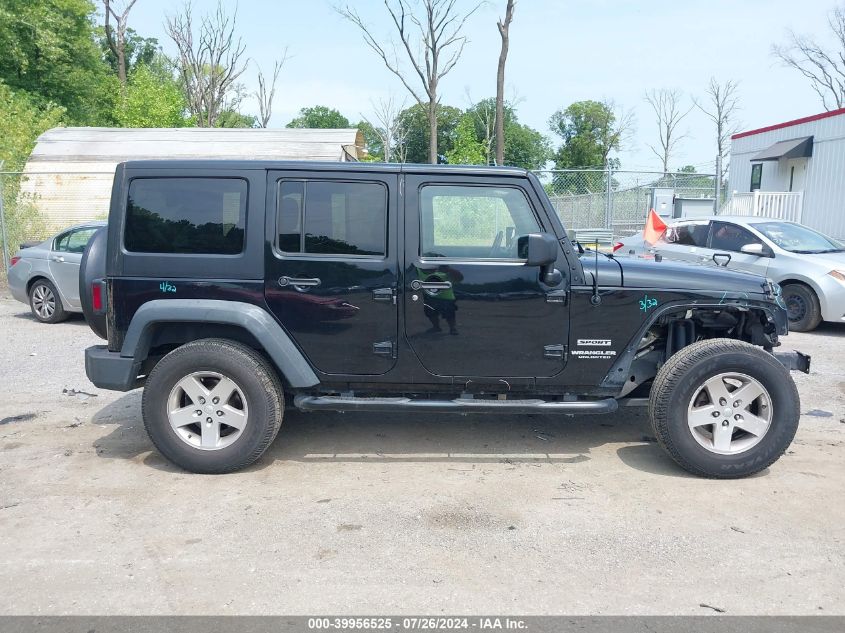 2014 Jeep Wrangler Unlimited Sport VIN: 1C4BJWDG8EL127827 Lot: 39956525