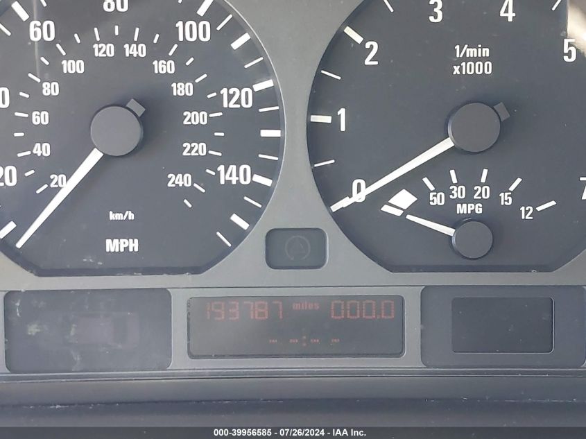 1999 BMW 323I VIN: WBAAM3336XFP57876 Lot: 39956585