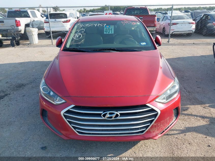 2018 Hyundai Elantra Sel VIN: 5NPD84LF1JH306419 Lot: 39956677